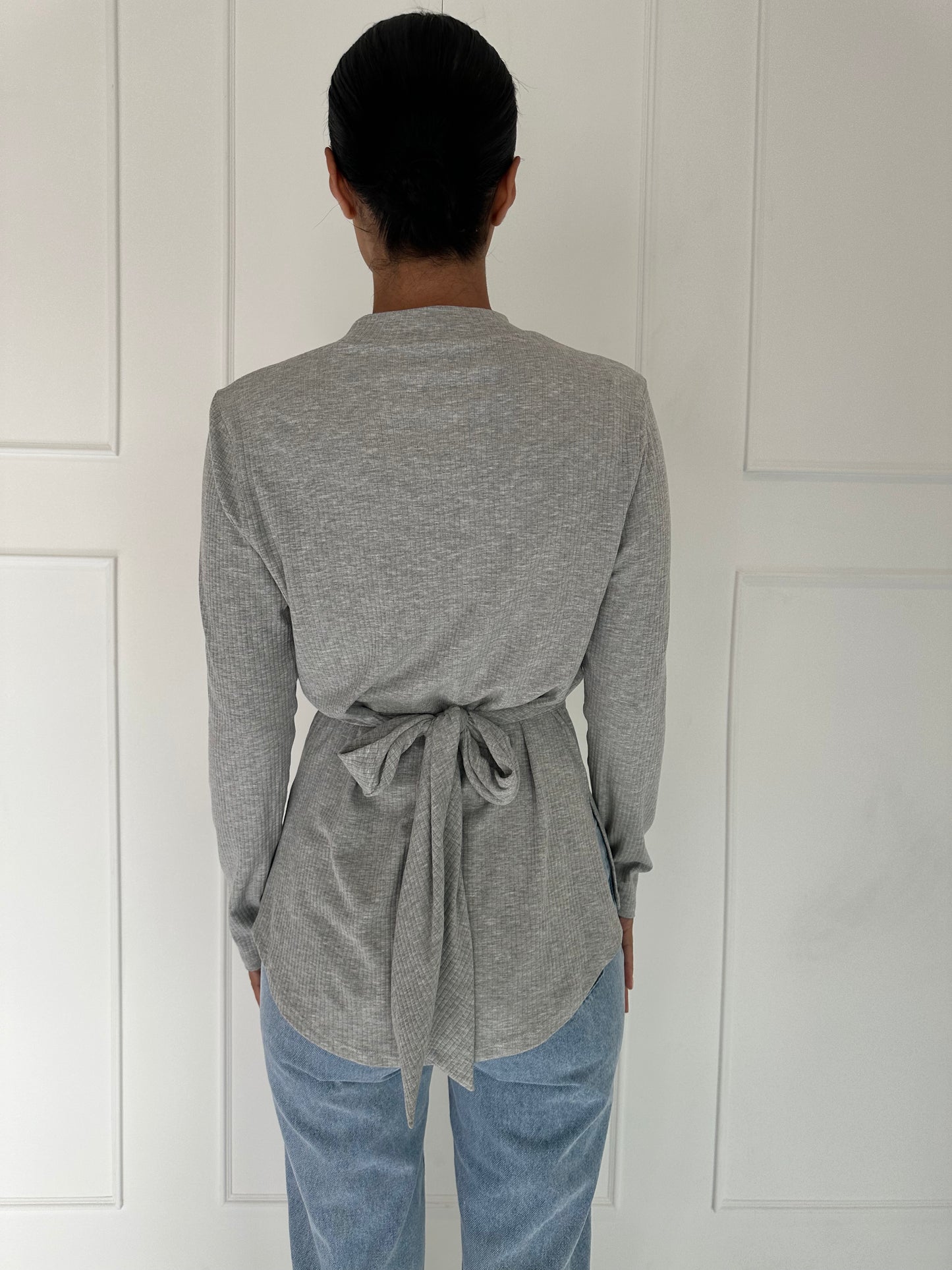 Dalal Wrap Top Grey