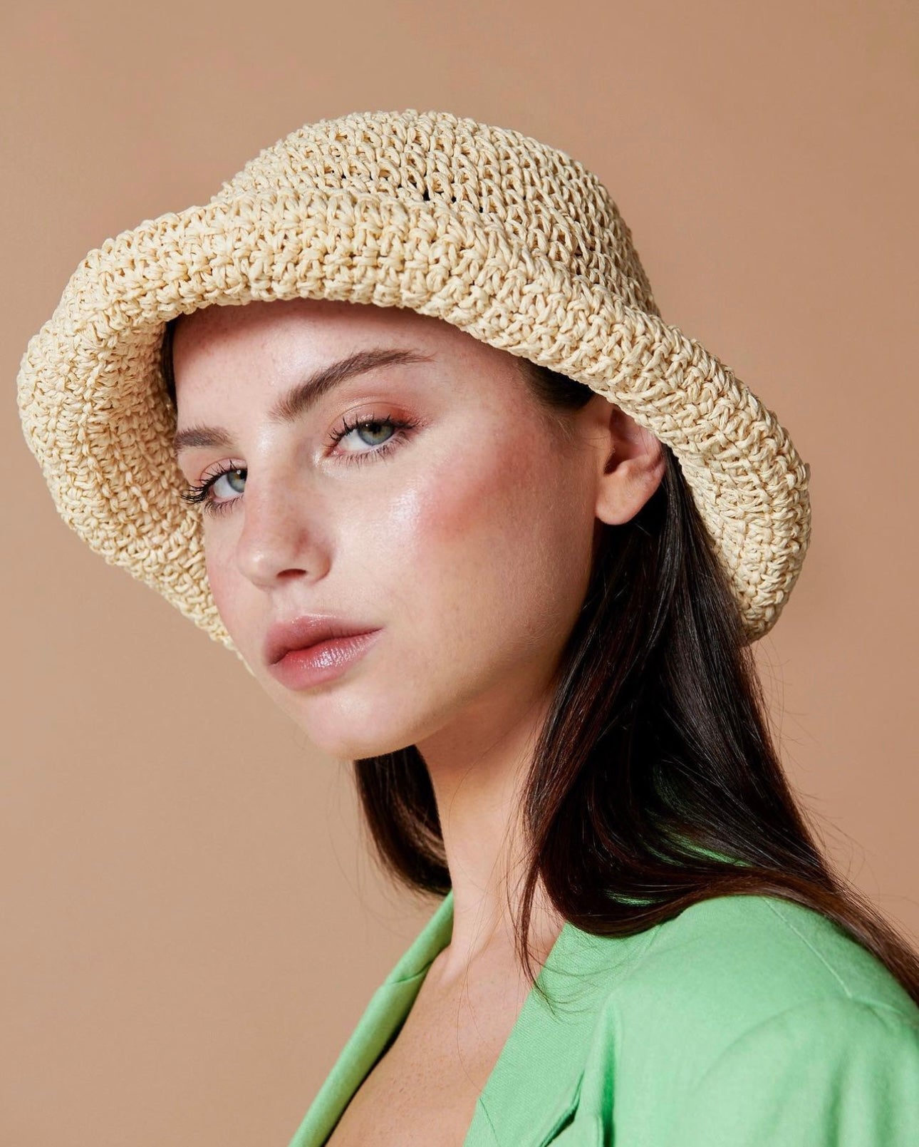 Dahlia Straw Bucket Hat