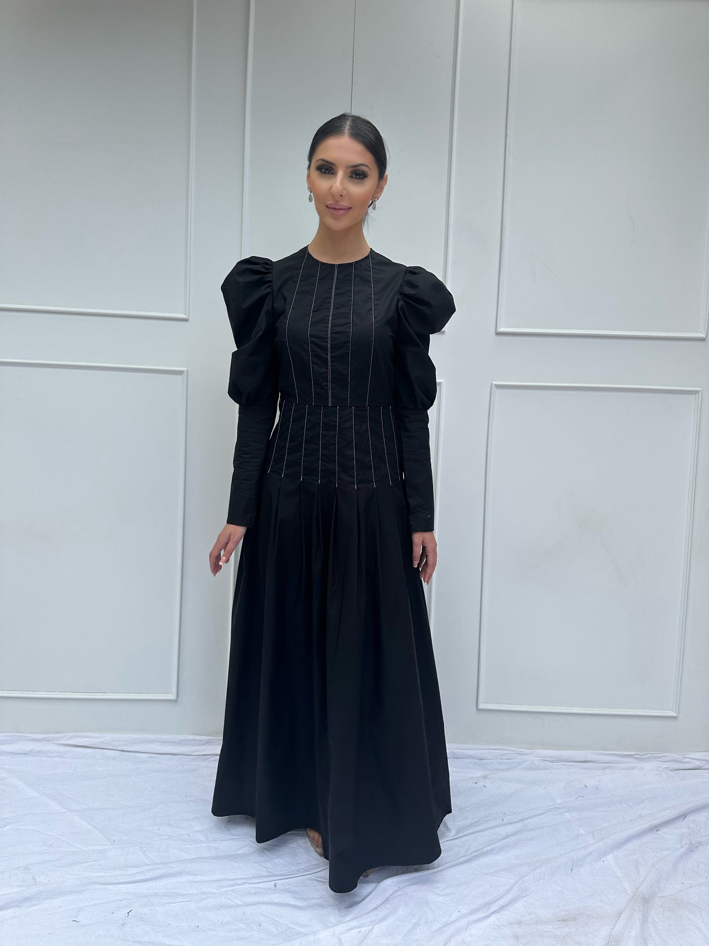 Eva Puff Sleeve Maxi Dress