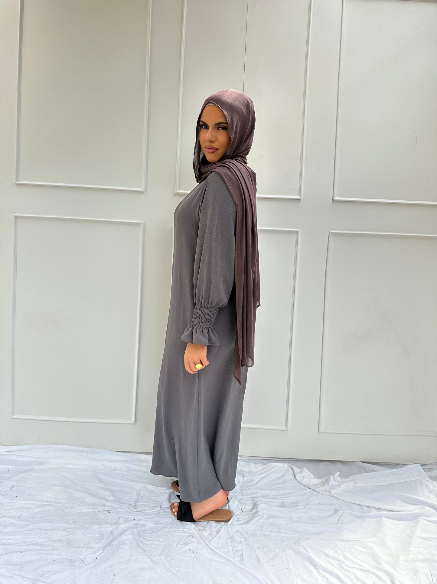 Khadija Abaya Grey