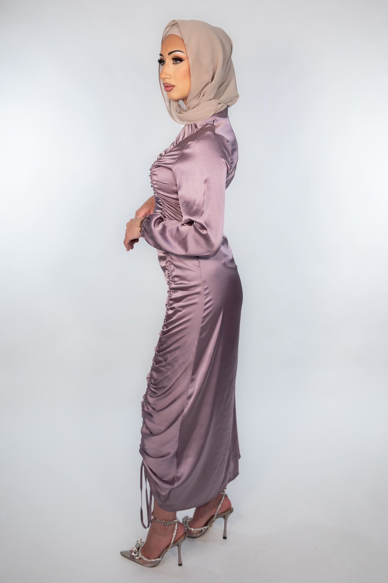 Valentine Dress- Dusty Purple