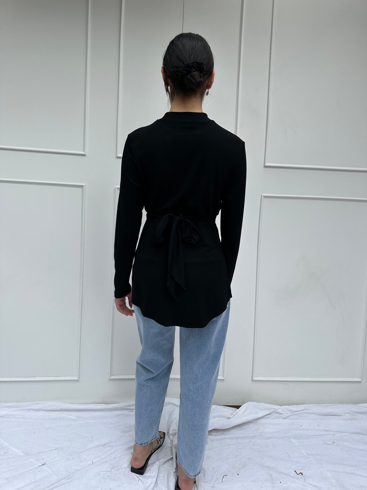 Dalal Wrap Top Black