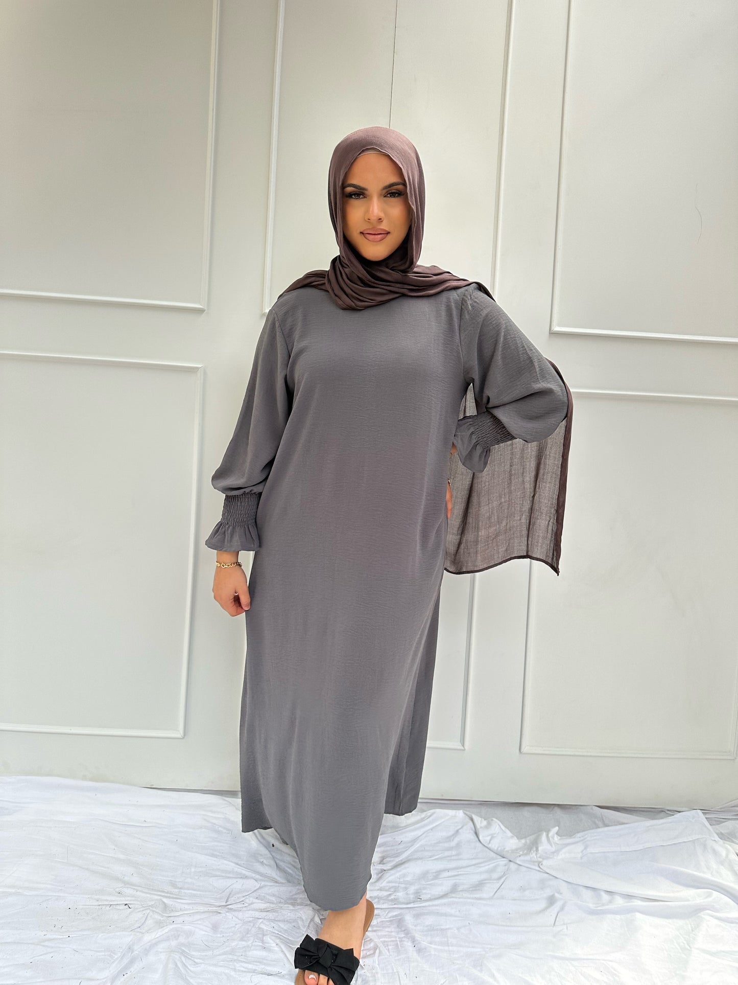 Khadija Abaya Grey
