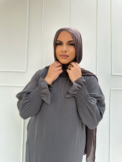 Khadija Abaya Grey