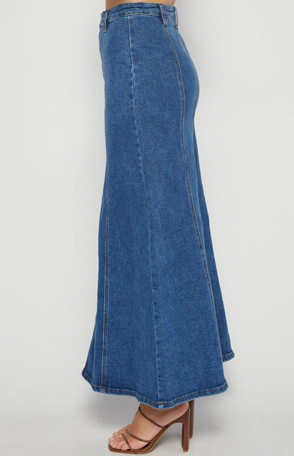 Maxi-Denim Skirt Pannel