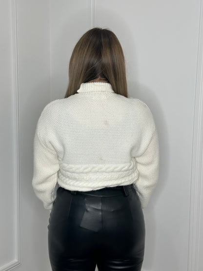 Longline Cable Knit Jumper