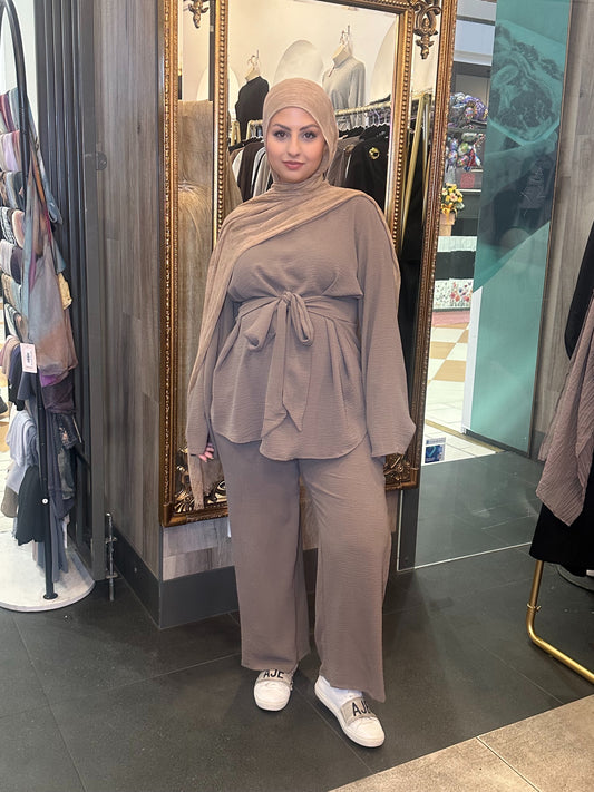 Myra tie set- Chocolate Brown