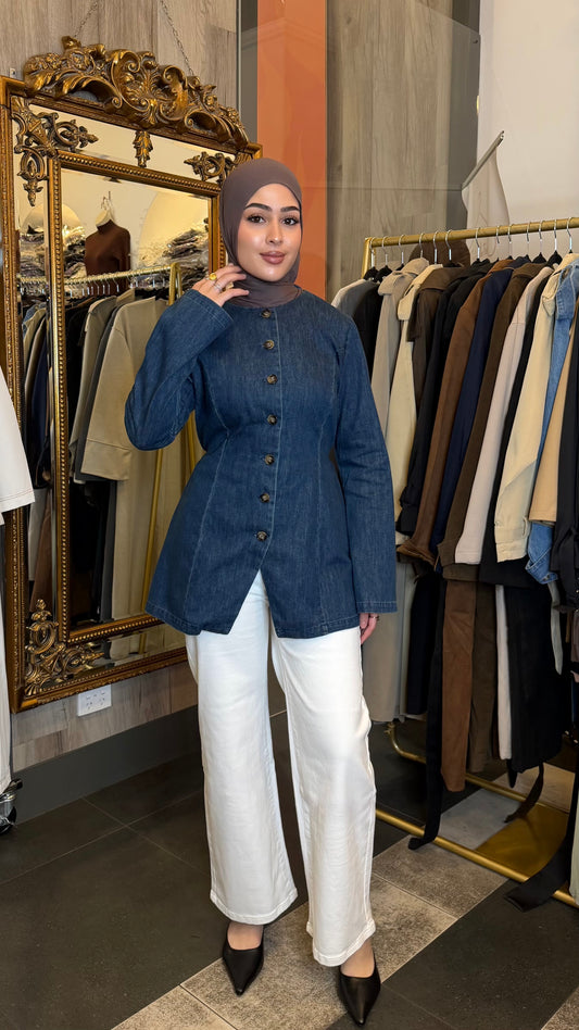 Manar Denim Top