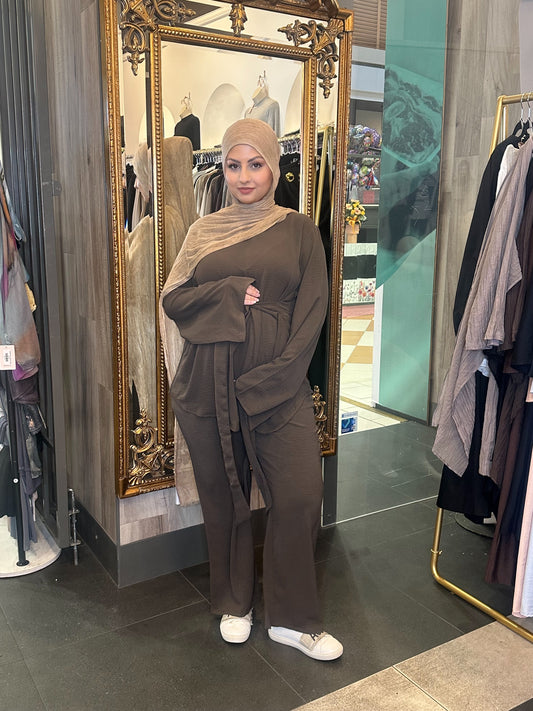 Myra tie set- Dark Brown