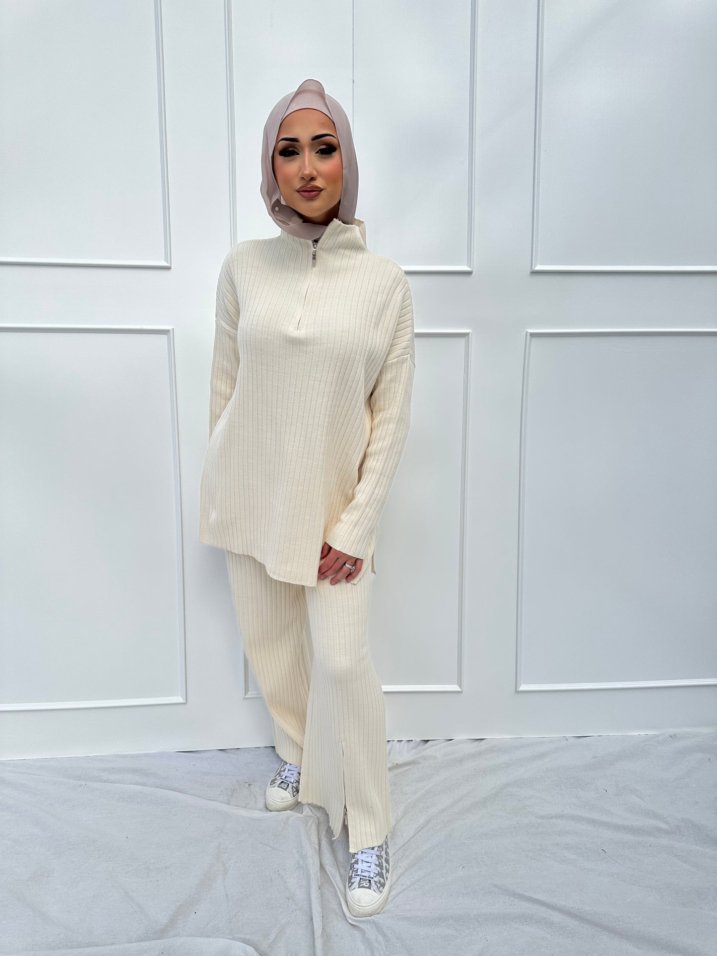 Tanya Knitted Set- Beige