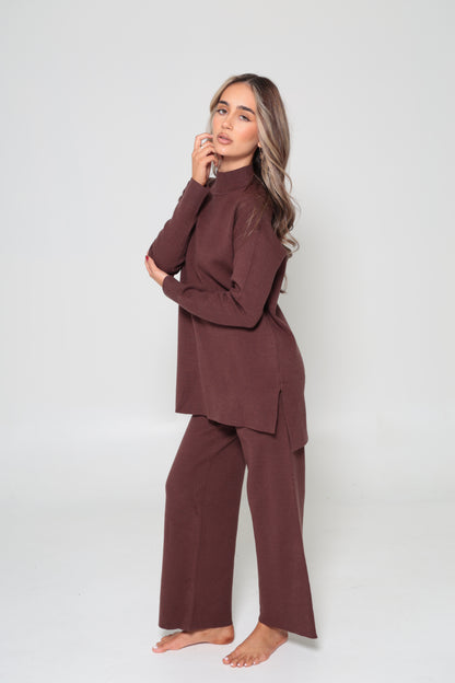 Mariam Knit Set Chocolate