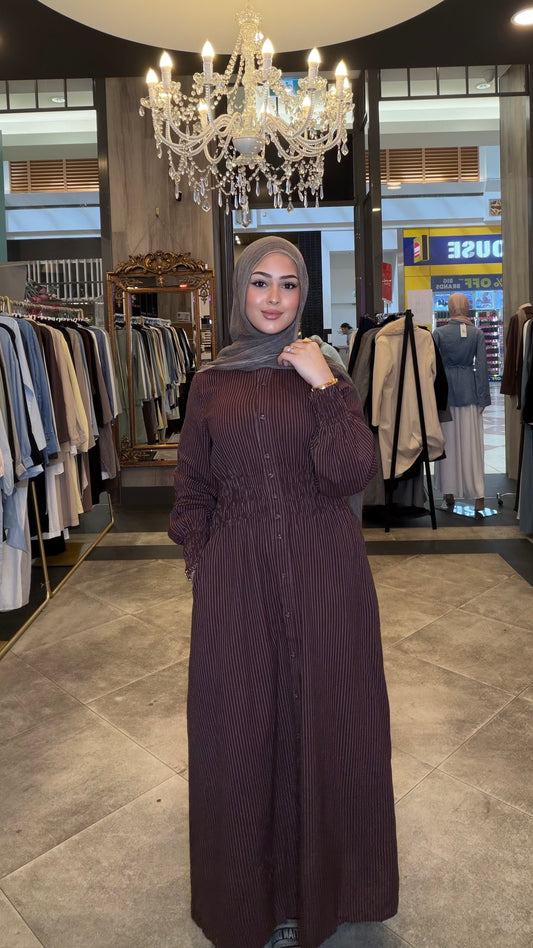 Amara Pinstripe Shirt Dress