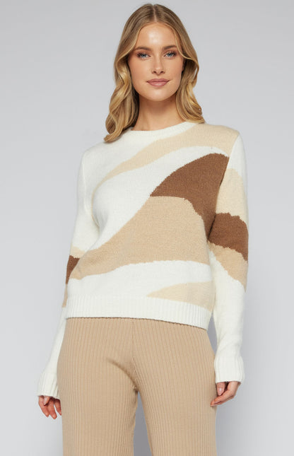 Abstract Pattern Knit Jumper