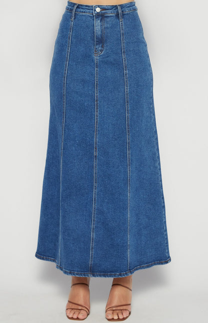 Maxi-Denim Skirt Pannel