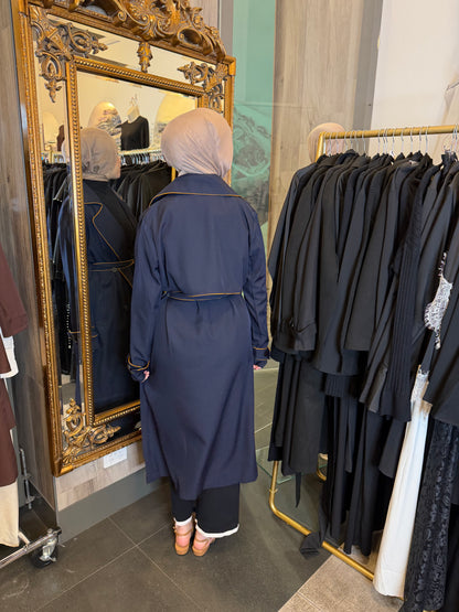 Rawan Contrast Trench Coat