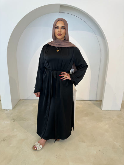 Tasnim Abaya Set- Black
