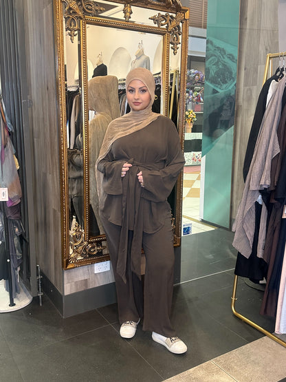 Myra tie set- Dark Brown