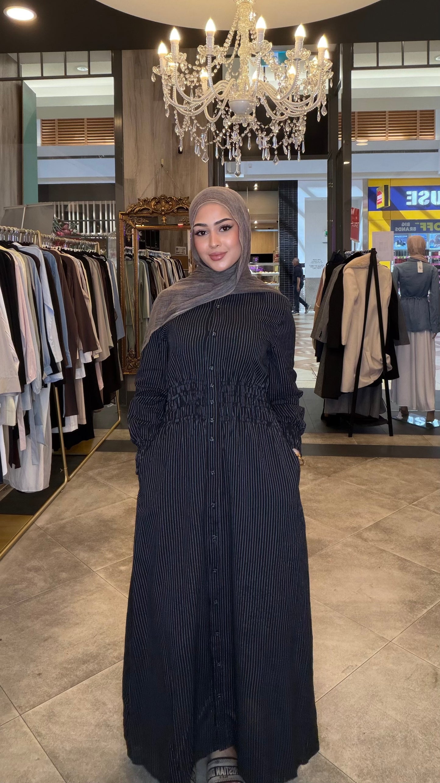 Amara Pinstripe Shirt Dress