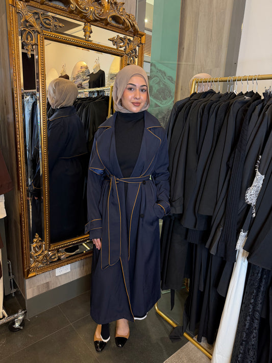 Rawan Contrast Trench Coat