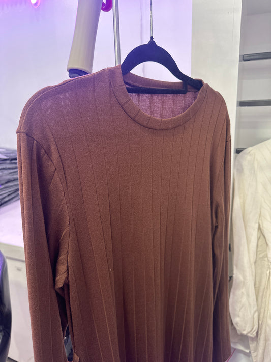 Brown knit dress sample