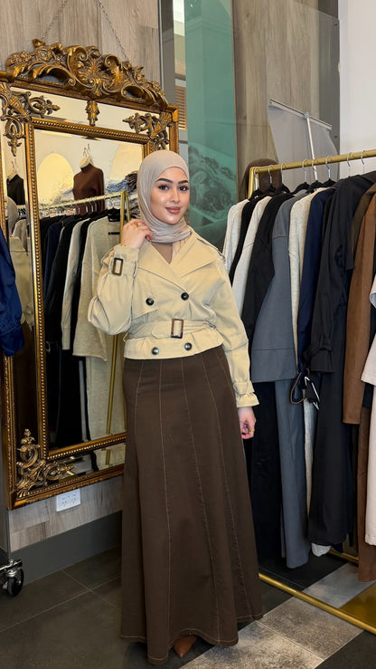Nora Cropped Trench