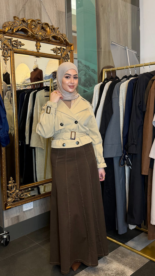 Nora Cropped Trench