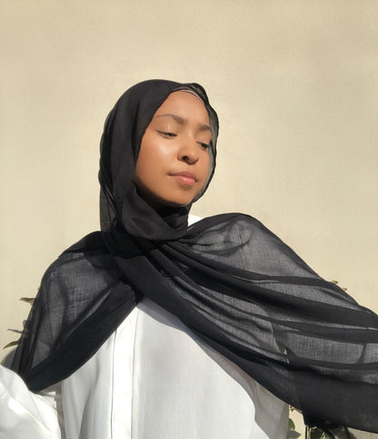 Black modal hijab