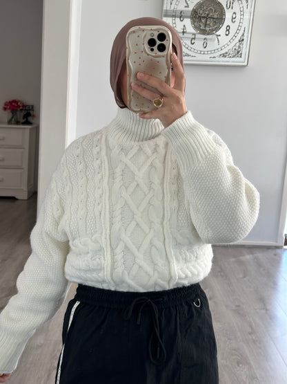 Longline Cable Knit Jumper