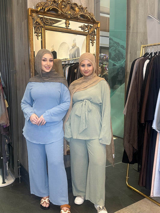 Myra tie set-Powder Blue