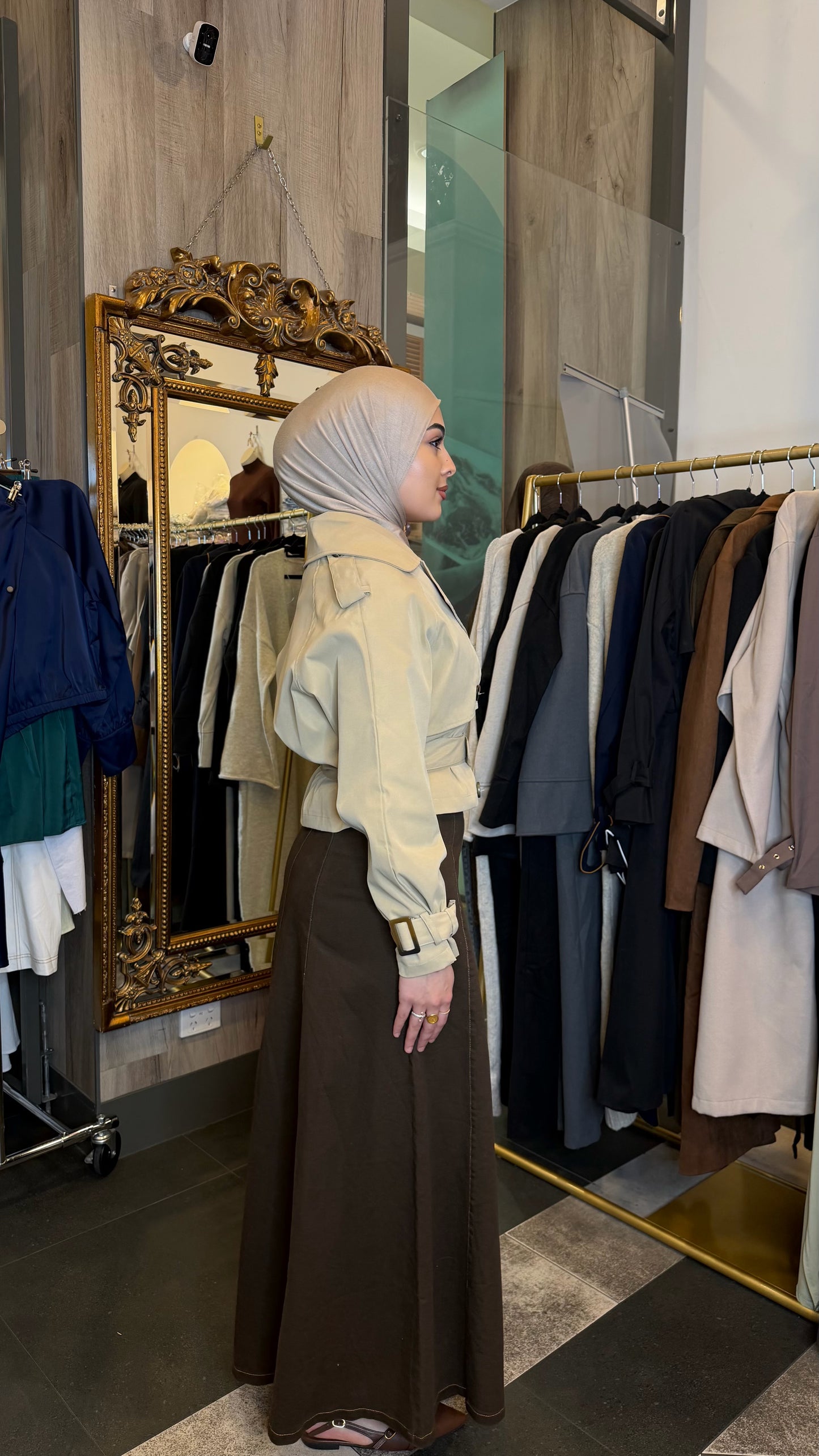 Nora Cropped Trench