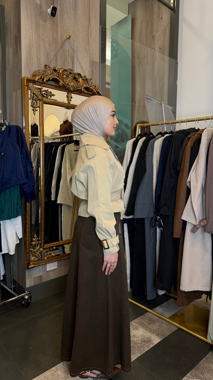 Nora Cropped Trench
