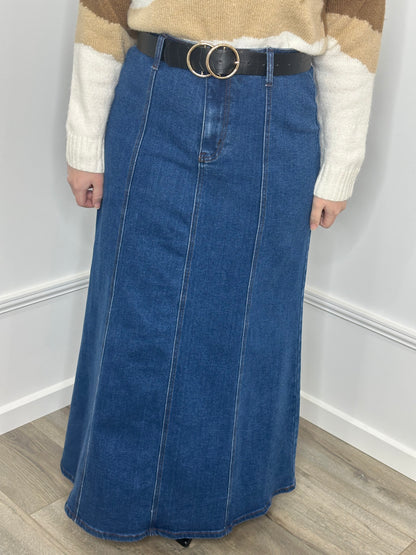 Maxi-Denim Skirt Pannel