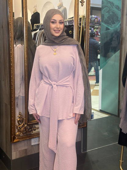 Myra tie set-Dusty Pink