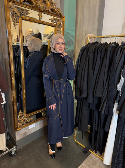 Rawan Contrast Trench Coat