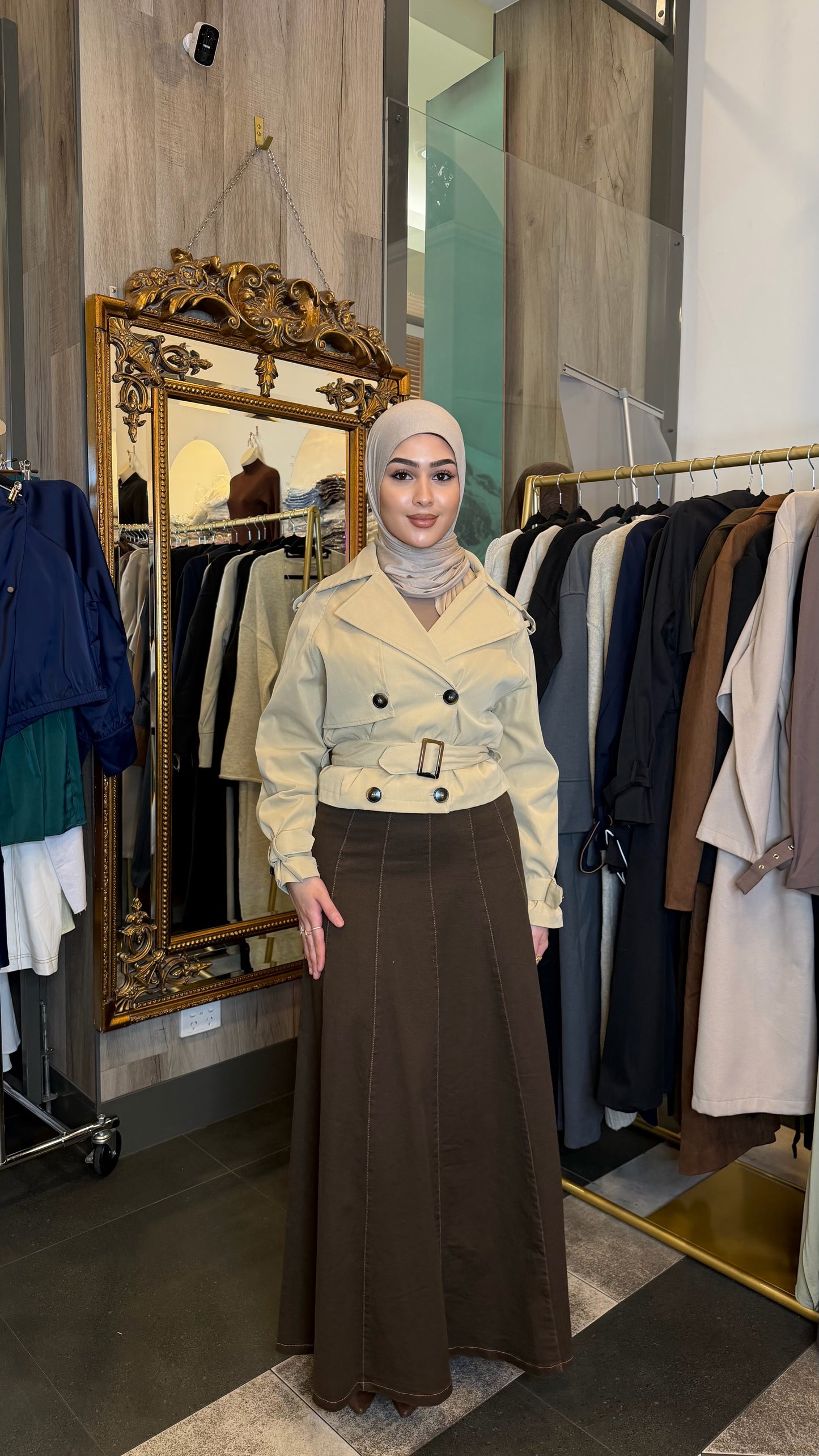 Nora Cropped Trench
