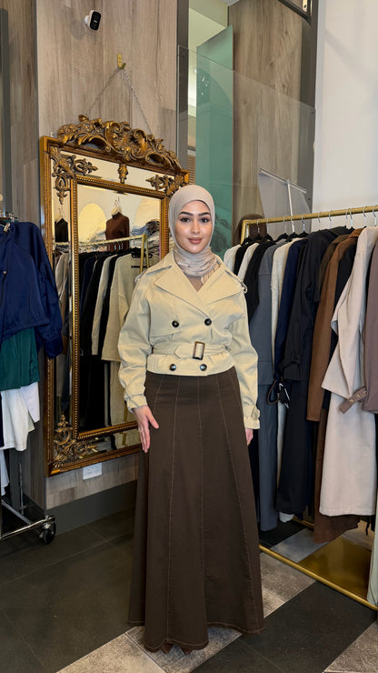 Nora Cropped Trench