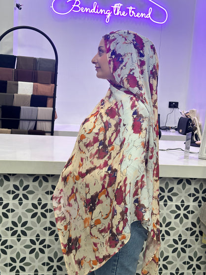 Floral modal hijab