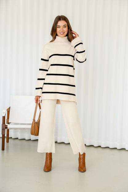 Stripe Set-Beige