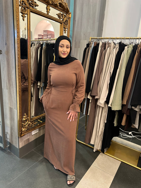 Jamila Dress-Brown