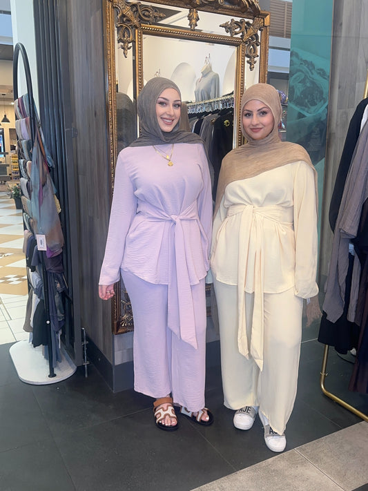 Myra tie set-Dusty Pink