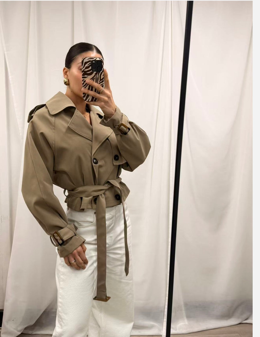 Nora Cropped Trench