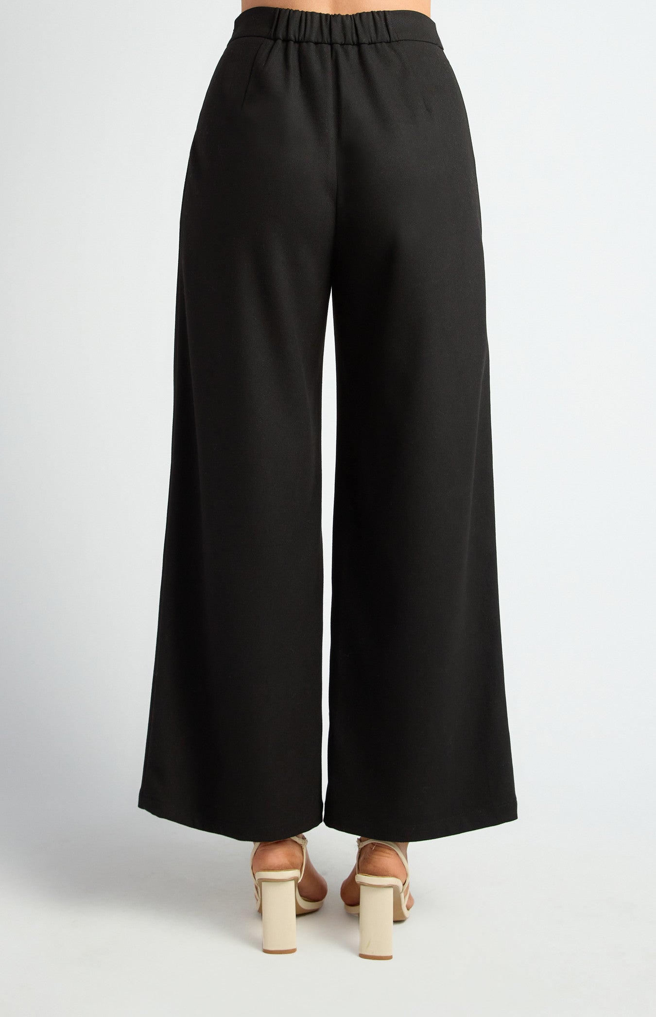 Faux Wool Wide Leg Pants