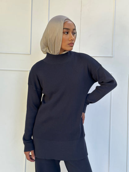 Mariam Knit Set Charcoal