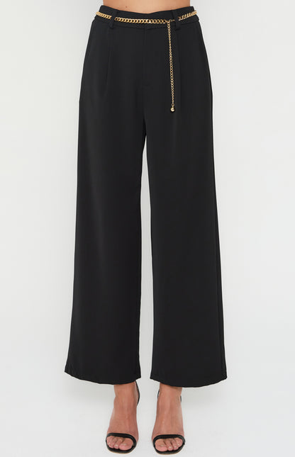 pants with chain belt