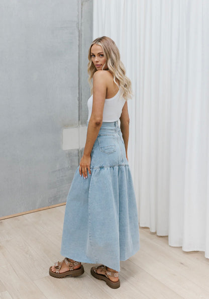 Hamilton Skirt- Denim Blue