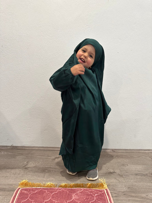 Sahar jilbab Satin Green
