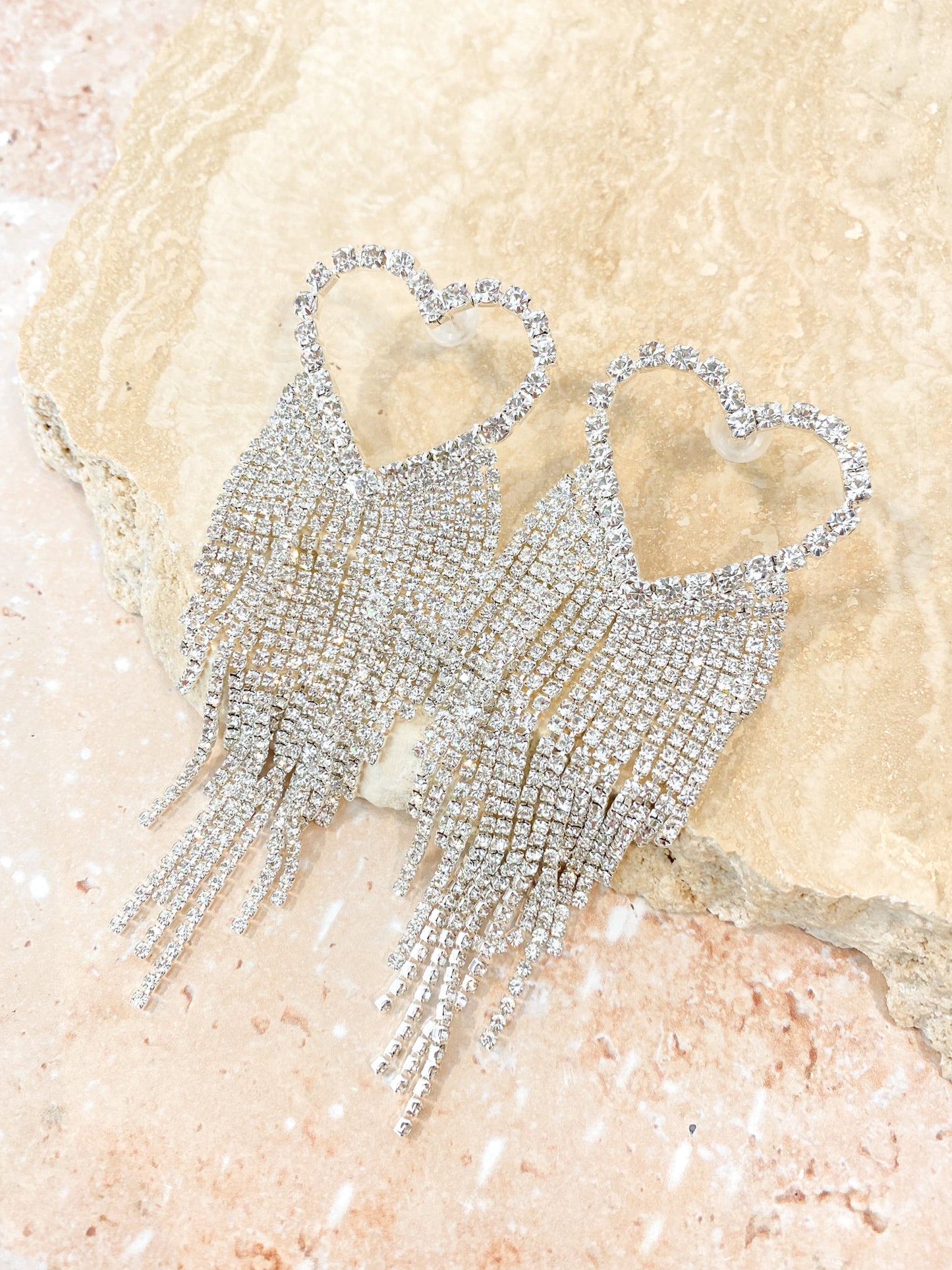 Kellie Heart Diamanté Earrings