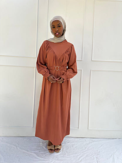 Fatimah Dress ( Burnt Orange)
