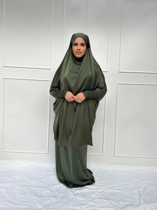 Aisha Jilbab Army Green