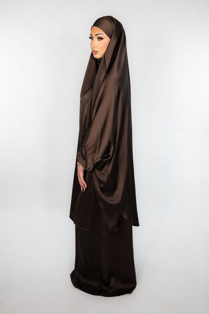 Sahar Jilbab Satin Coffee